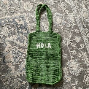 Green Crochet Tote Bag Hola C&C
